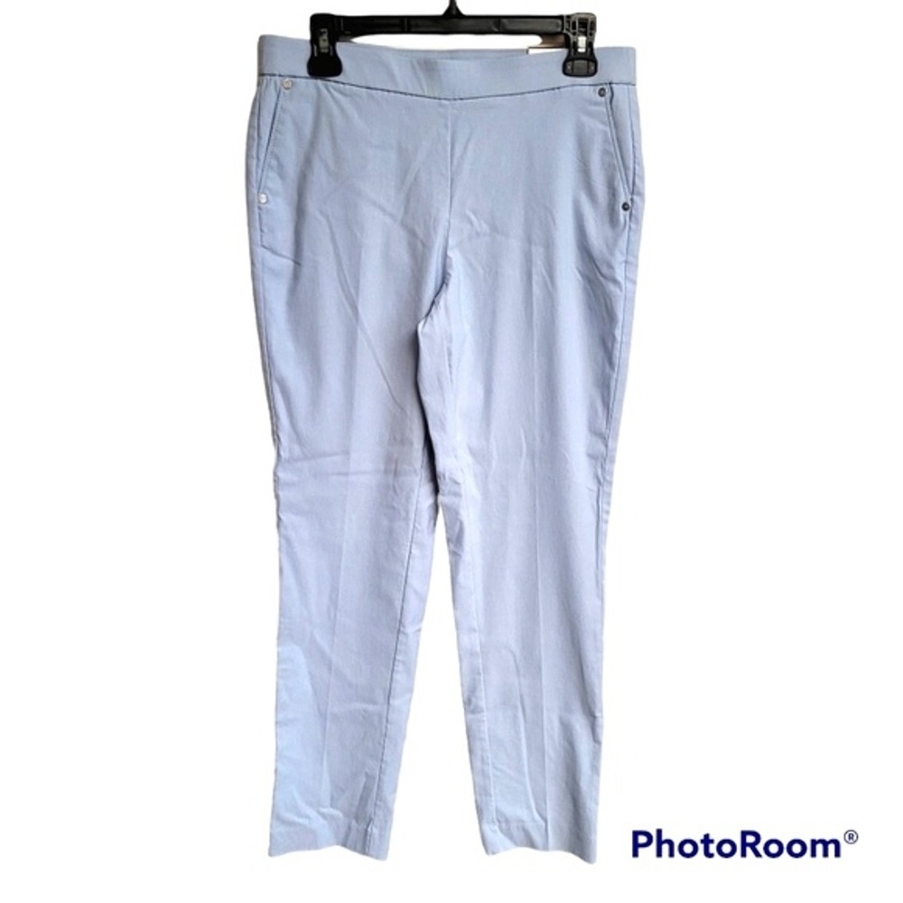 Anne Klein Zen Blue Slim Ankle Pull On Casual Pants Women Size 6